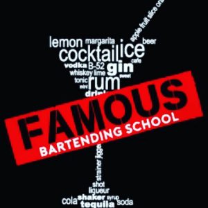 Famous Bartending School logo