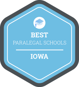 Best Paralegal Schools in Iowa Badge